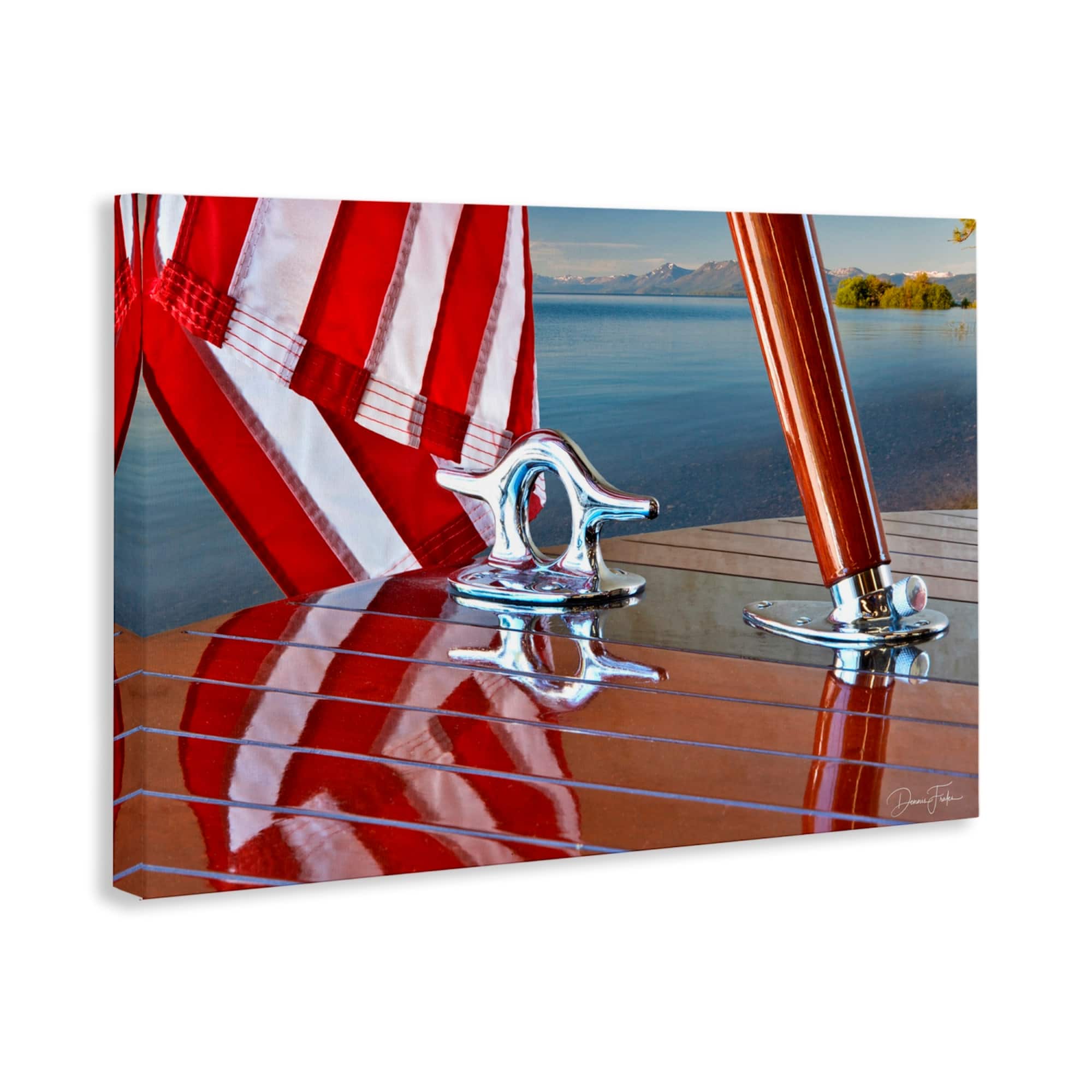 Stupell Industries Flag On Boat Hull Canvas Wall Art